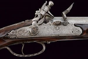 Bellissimo paio di pistole a pietra focaia  - Asta Rare Armi Antiche e Armature da Tutto il Mondo - Associazione Nazionale - Case d'Asta italiane