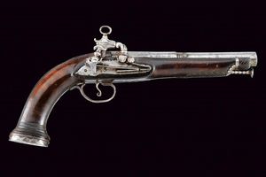 Bella pistola alla micheletta ridotta a luminello, da ufficiale  - Asta Rare Armi Antiche e Armature da Tutto il Mondo - Associazione Nazionale - Case d'Asta italiane