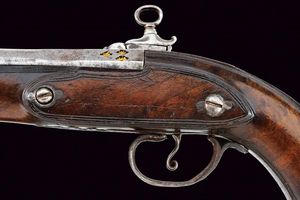 Bella pistola alla micheletta ridotta a luminello, da ufficiale  - Asta Rare Armi Antiche e Armature da Tutto il Mondo - Associazione Nazionale - Case d'Asta italiane