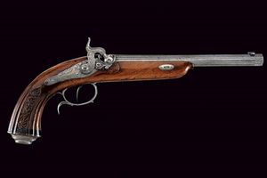 Bellissima pistola a luminello da tiro di Morgenroth  - Asta Rare Armi Antiche e Armature da Tutto il Mondo - Associazione Nazionale - Case d'Asta italiane