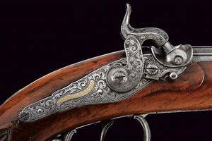 Bellissima pistola a luminello da tiro di Morgenroth  - Asta Rare Armi Antiche e Armature da Tutto il Mondo - Associazione Nazionale - Case d'Asta italiane