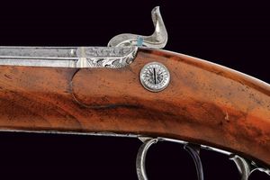 Bellissima pistola a luminello da tiro di Morgenroth  - Asta Rare Armi Antiche e Armature da Tutto il Mondo - Associazione Nazionale - Case d'Asta italiane