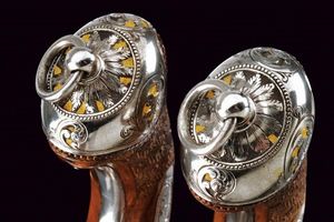 Straordinario paio di pistole a luminello di Arana  - Asta Rare Armi Antiche e Armature da Tutto il Mondo - Associazione Nazionale - Case d'Asta italiane