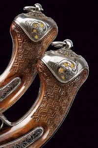 Straordinario paio di pistole a luminello di Arana  - Asta Rare Armi Antiche e Armature da Tutto il Mondo - Associazione Nazionale - Case d'Asta italiane