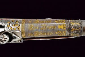 Straordinario paio di pistole a luminello di Arana  - Asta Rare Armi Antiche e Armature da Tutto il Mondo - Associazione Nazionale - Case d'Asta italiane