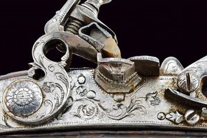 Deliziosa pistola da viaggio alla fiorentina firmata Domenico Guardiani  - Asta Rare Armi Antiche e Armature da Tutto il Mondo - Associazione Nazionale - Case d'Asta italiane