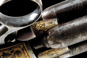 Raro pepperbox revolver a luminello in cassetta  - Asta Rare Armi Antiche e Armature da Tutto il Mondo - Associazione Nazionale - Case d'Asta italiane