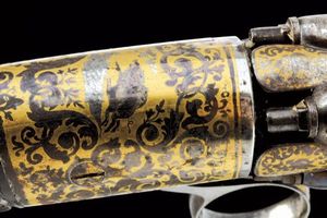 Raro pepperbox revolver a luminello in cassetta  - Asta Rare Armi Antiche e Armature da Tutto il Mondo - Associazione Nazionale - Case d'Asta italiane