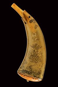 Fiasca da polvere di propriet nobile  - Asta Rare Armi Antiche e Armature da Tutto il Mondo - Associazione Nazionale - Case d'Asta italiane