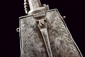 Fiasca da polvere in ferro  - Asta Rare Armi Antiche e Armature da Tutto il Mondo - Associazione Nazionale - Case d'Asta italiane