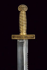 Rarissima daga da pionieri con dorso a sega  - Asta Rare Armi Antiche e Armature da Tutto il Mondo - Associazione Nazionale - Case d'Asta italiane