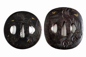 Lotto di due tsuba  - Asta Rare Armi Antiche e Armature da Tutto il Mondo - Associazione Nazionale - Case d'Asta italiane