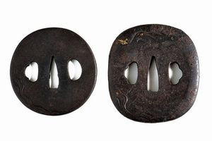 Lotto di due tsuba  - Asta Rare Armi Antiche e Armature da Tutto il Mondo - Associazione Nazionale - Case d'Asta italiane