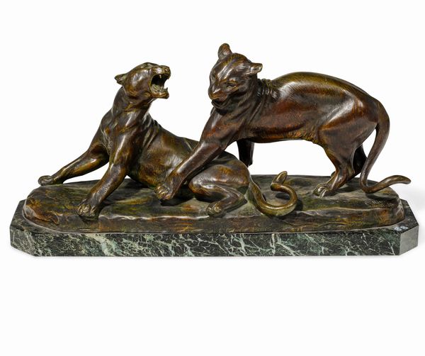 Louis Riché : Tigri  - Asta Sculture del XIX e XX secolo - Associazione Nazionale - Case d'Asta italiane