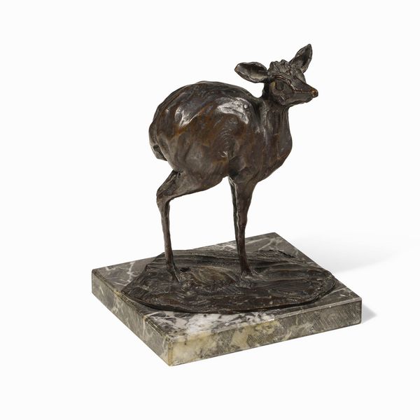 Guido Righetti : Gazzella  - Asta Sculture del XIX e XX secolo - Associazione Nazionale - Case d'Asta italiane