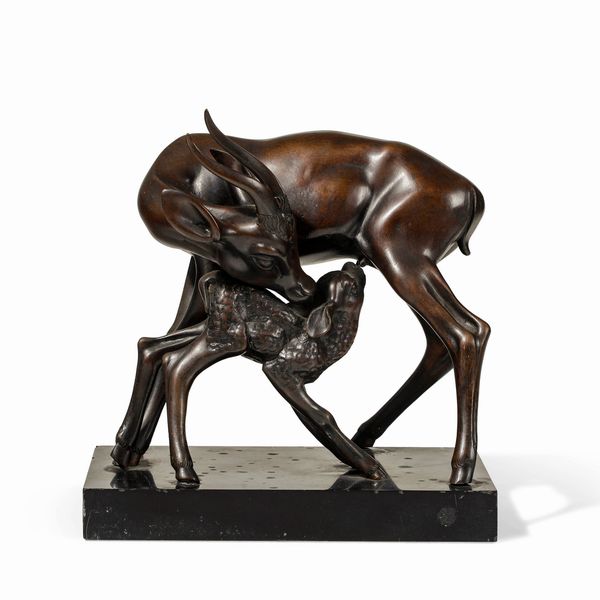 Sirio Tofanari : Antilopi  - Asta Sculture del XIX e XX secolo - Associazione Nazionale - Case d'Asta italiane