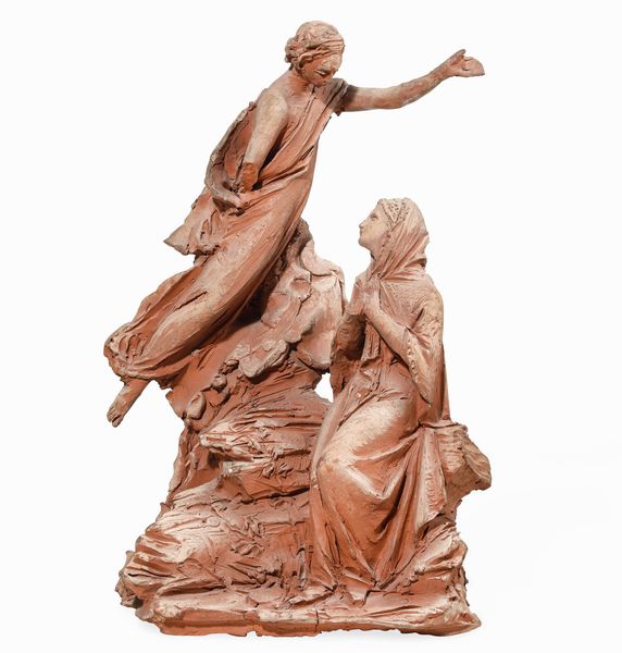 Ercole Villa, Attribuito a : Bozzetto del monumento funebre di Giovanni Malinverni e della moglie Maurina Cotti Caccia  - Asta Sculture del XIX e XX secolo - Associazione Nazionale - Case d'Asta italiane