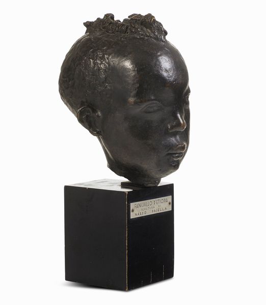 Nando Pajella : Fanciullo d'Etiopia  - Asta Sculture del XIX e XX secolo - Associazione Nazionale - Case d'Asta italiane