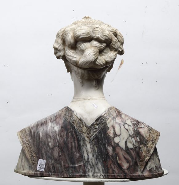 Pietro Canonica, Attribuito a : Busto di gentildonna  - Asta Sculture del XIX e XX secolo - Associazione Nazionale - Case d'Asta italiane