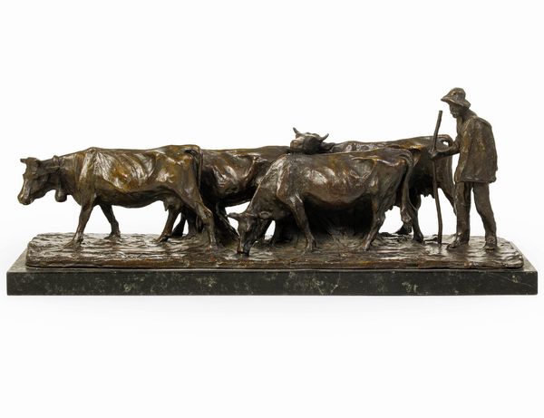 G. Sanvito, XX secolo Al pascolo  - Asta Sculture del XIX e XX secolo - Associazione Nazionale - Case d'Asta italiane