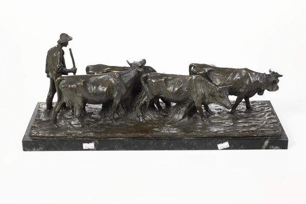 G. Sanvito, XX secolo Al pascolo  - Asta Sculture del XIX e XX secolo - Associazione Nazionale - Case d'Asta italiane