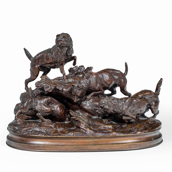 Alphonse Alexandre Arson : Alla tana della volpe  - Asta Sculture del XIX e XX secolo - Associazione Nazionale - Case d'Asta italiane