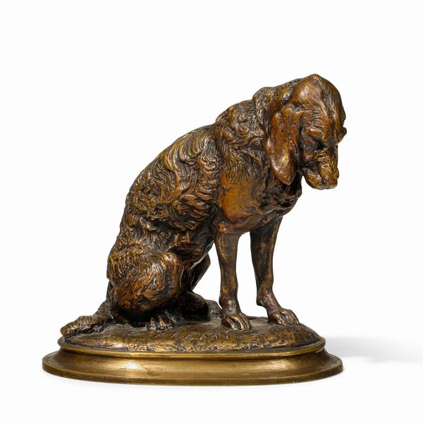 Emmanuel Frémiet : Cane seduto  - Asta Sculture del XIX e XX secolo - Associazione Nazionale - Case d'Asta italiane