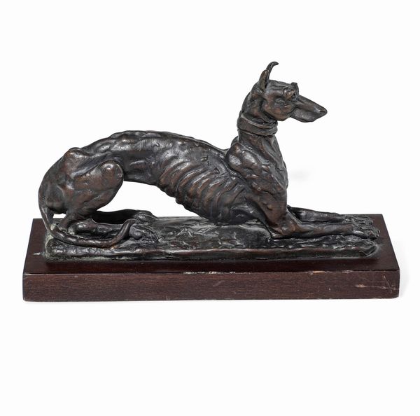 Antonio Ligabue : Levriero  - Asta Sculture del XIX e XX secolo - Associazione Nazionale - Case d'Asta italiane