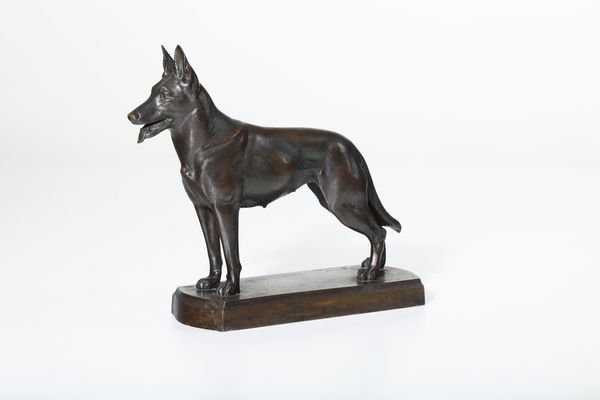 Arno Oswald Zauke : Pastore tedesco  - Asta Sculture del XIX e XX secolo - Associazione Nazionale - Case d'Asta italiane