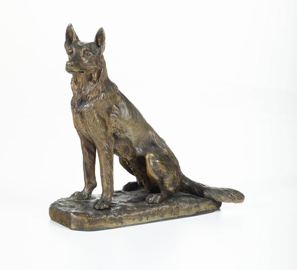 Albert Pierre Laplanche : Pastore tedesco  - Asta Sculture del XIX e XX secolo - Associazione Nazionale - Case d'Asta italiane