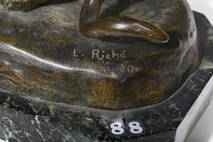 Louis Riché : Tigri  - Asta Sculture del XIX e XX secolo - Associazione Nazionale - Case d'Asta italiane