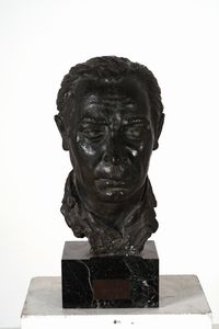 Firmato A. Basile Ritratto di Gaetano Cascio  - Asta Sculture del XIX e XX secolo - Associazione Nazionale - Case d'Asta italiane