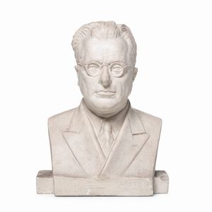 Antonio Maria Morera : Busto di Palmiro Togliatti  - Asta Sculture del XIX e XX secolo - Associazione Nazionale - Case d'Asta italiane