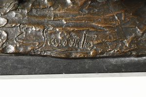 G. Sanvito, XX secolo Al pascolo  - Asta Sculture del XIX e XX secolo - Associazione Nazionale - Case d'Asta italiane