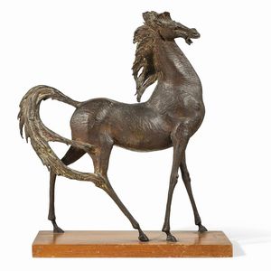 Goffredo Verginelli, Attribuito a : Cavallo  - Asta Sculture del XIX e XX secolo - Associazione Nazionale - Case d'Asta italiane