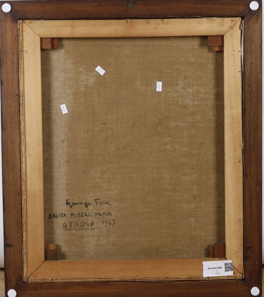 GIUSEPPE PESA : Salita della misericordia, Genova 1967  - Asta Dipinti del XIX e XX secolo - Associazione Nazionale - Case d'Asta italiane