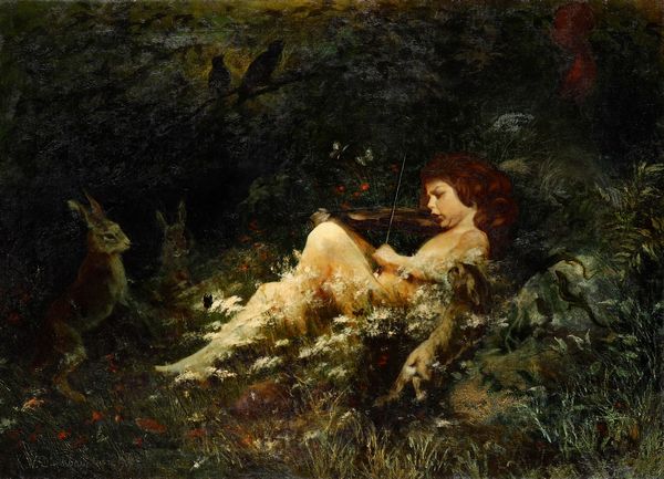 KARL WILHELM DIEFENBACH : Giovane Orfeo  - Asta Dipinti del XIX e XX secolo - Associazione Nazionale - Case d'Asta italiane