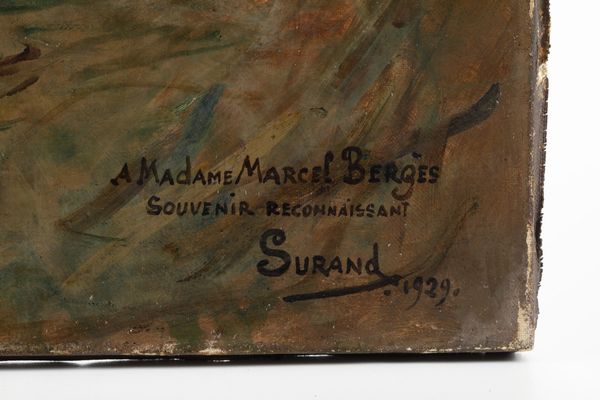 Gustave Surand : Tigre a riposo, 1929  - Asta Dipinti del XIX e XX secolo - Associazione Nazionale - Case d'Asta italiane