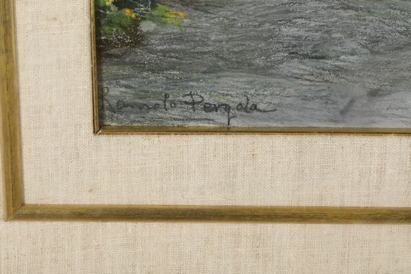 Romolo Pergola : Scorcio costa ligure  - Asta Dipinti del XIX e XX secolo - Associazione Nazionale - Case d'Asta italiane