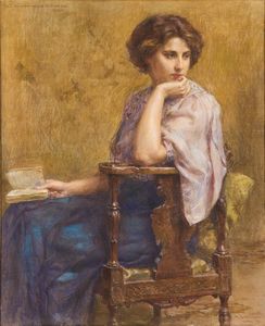 Alessandro Battaglia - Ritratto femminile, 1909