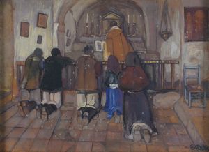 Giuseppe Biasi da Teulada - Persone in preghiera