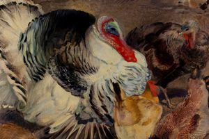 Armando Spadini : Tacchini e polli  - Asta Dipinti del XIX e XX secolo - Associazione Nazionale - Case d'Asta italiane