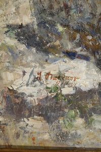 Leonardo Bazzaro : Alla fontana  - Asta Dipinti del XIX e XX secolo - Associazione Nazionale - Case d'Asta italiane