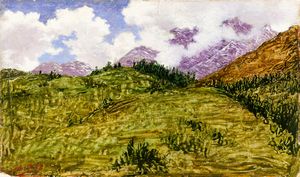 Angelo Morbelli - La valle di Usseglio