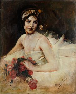 Romualdo Federico Locatelli - Donna con fiori