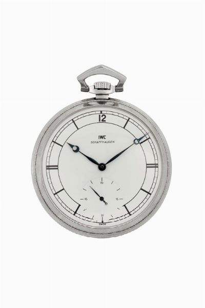 IWC : IWC, Schaffhausen, orologio da tasca, in acciaio. Realizzato nel  - Asta Orologi da Polso e da Tasca - Associazione Nazionale - Case d'Asta italiane