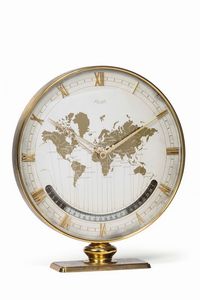 KIENZLE - KIENZLE, orologio da tavolo, in ottone dorato con indicazione delle 24 ore. Realizzato nel 1960 circa