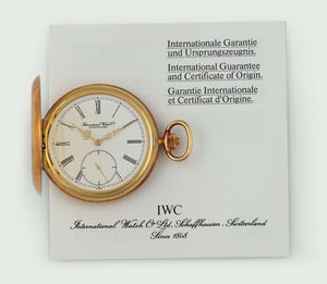 IWC - IWC, (International Watch Co.), Schaffhausen, cassa No. 2470883, Ref. 5404. Orologio da tasca, in oro giallo 18K. Accompagnato dalla Garanzia originale. Venduto nel 2001
