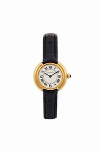 CARTIER - CARTIER, Paris, Vendome, orologio da polso, da donna, in oro giallo 18K con chiusura deployante originale in oro. Realizzato nel 1980 circa