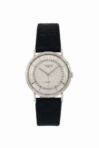 LONGINES - LONGINES, orologio da polso, da donna, in oro bianco 14K. Realizzato nel 1980 circa